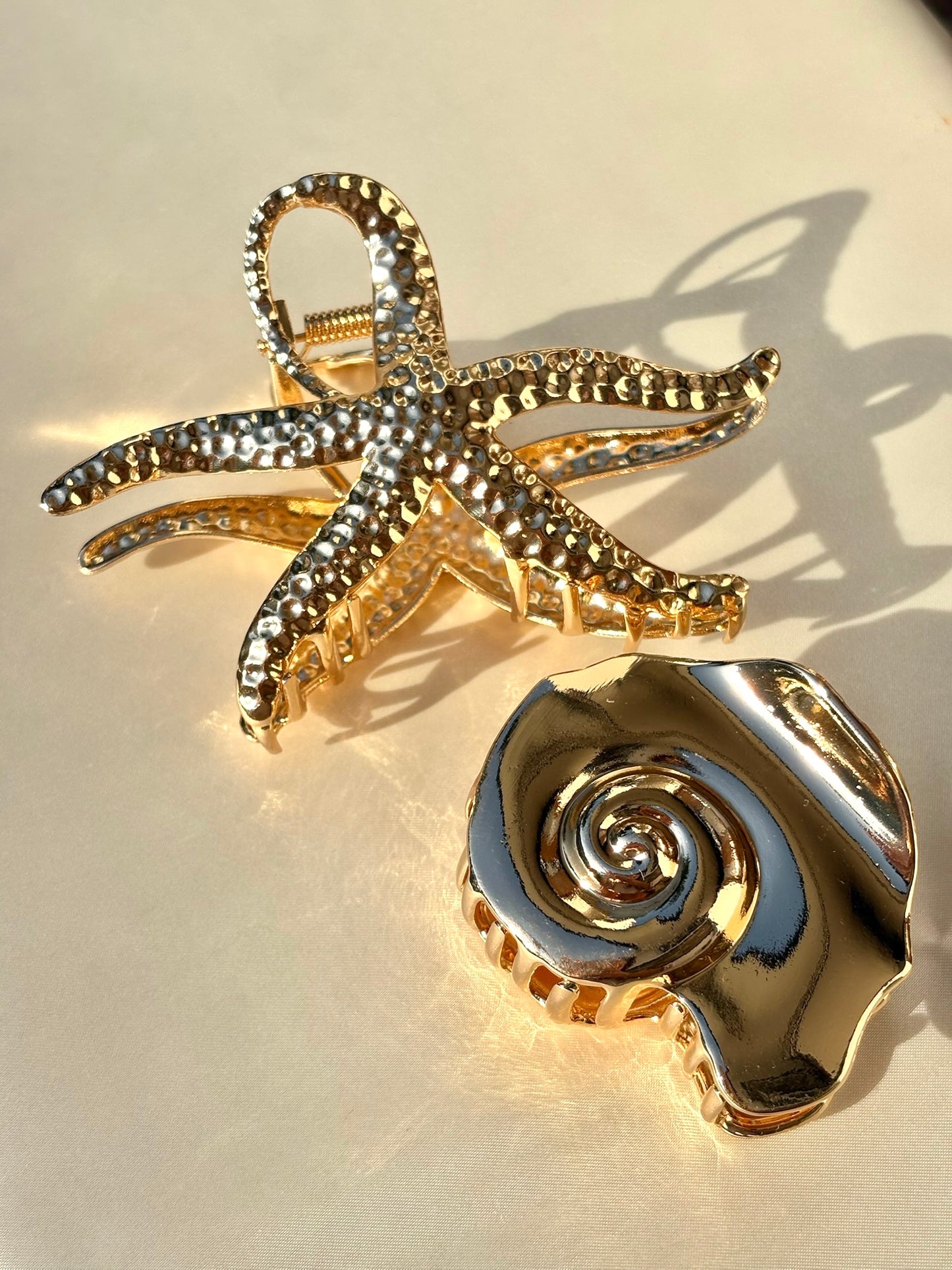 Spiral shell hair clip