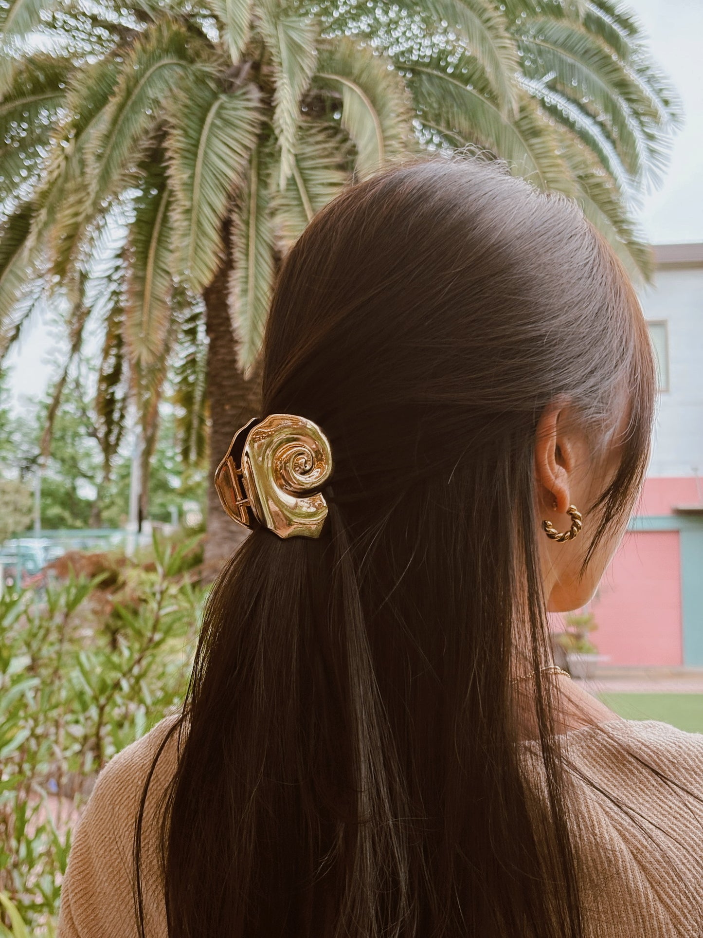 Spiral shell hair clip