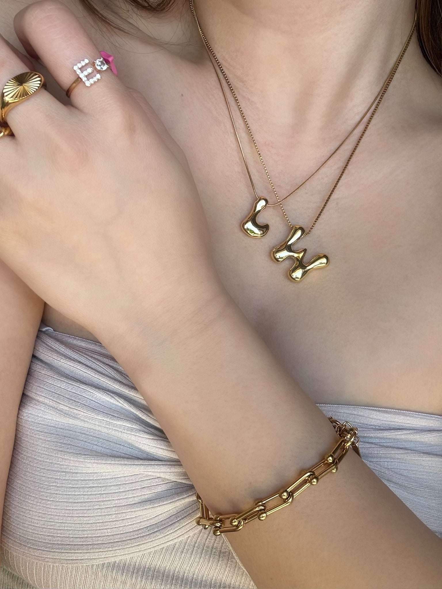 Bubble Letter Necklace