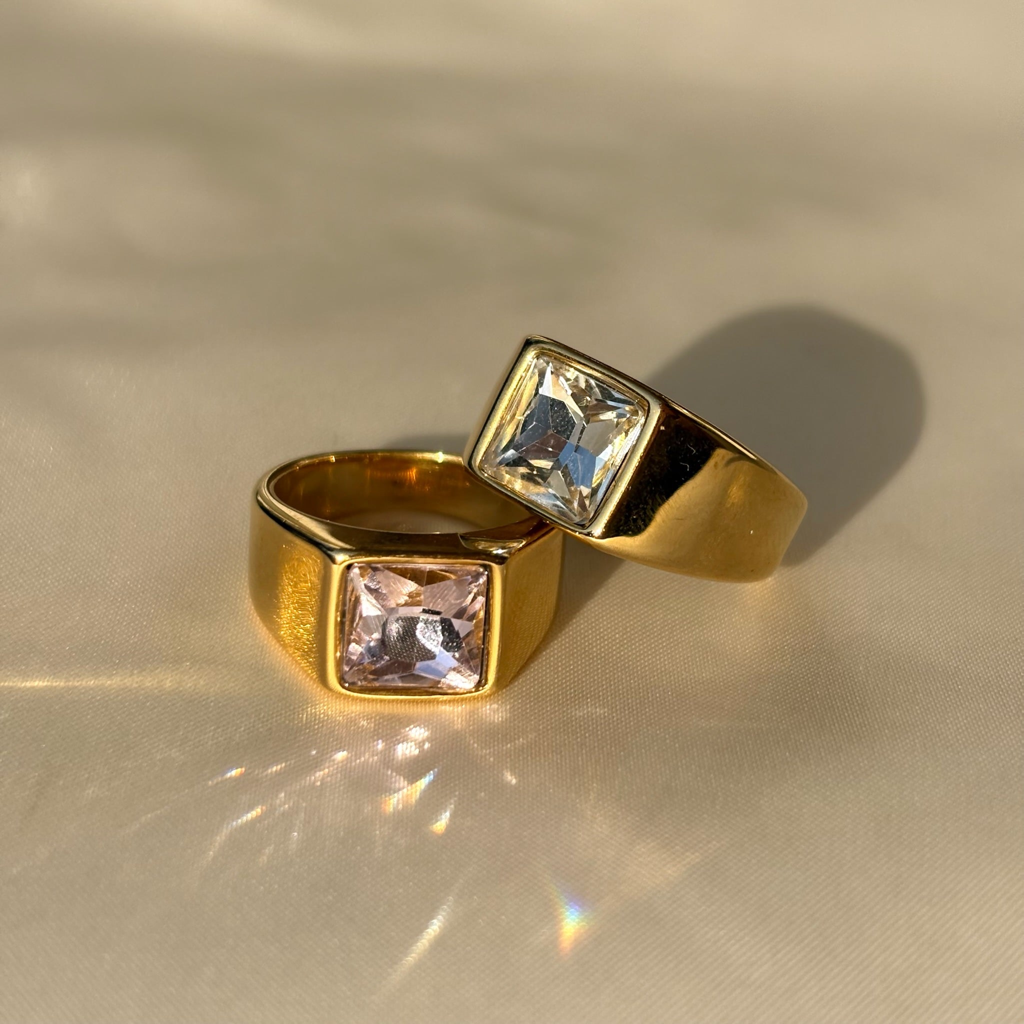 Sunrise stone ring