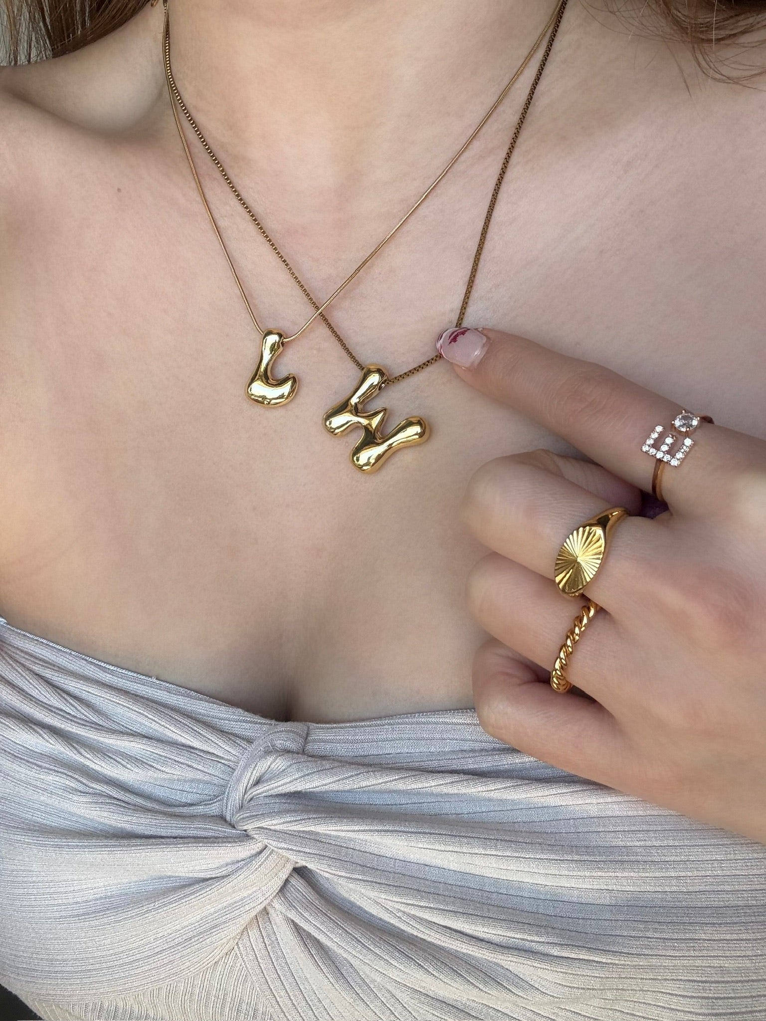 Bubble Letter Necklace