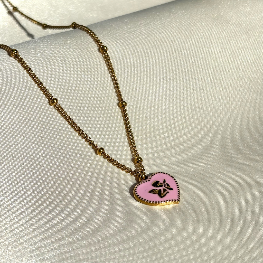Angel heart necklace
