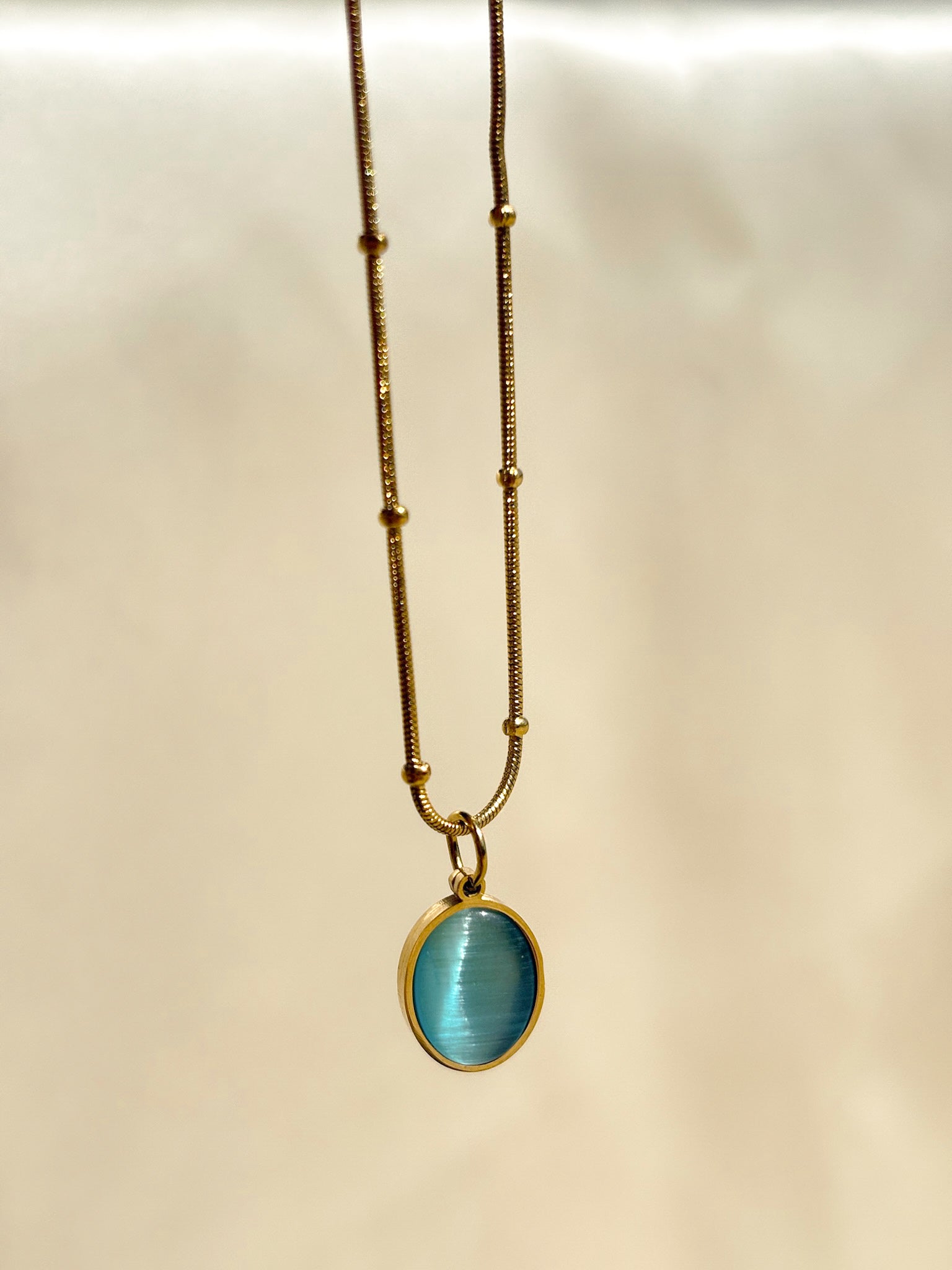Aqua gem pendant