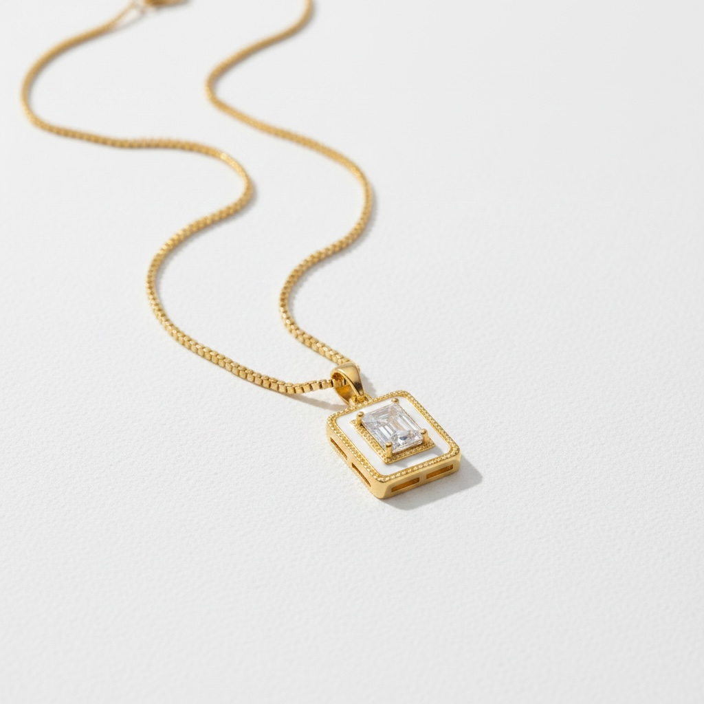 White mirage pendant