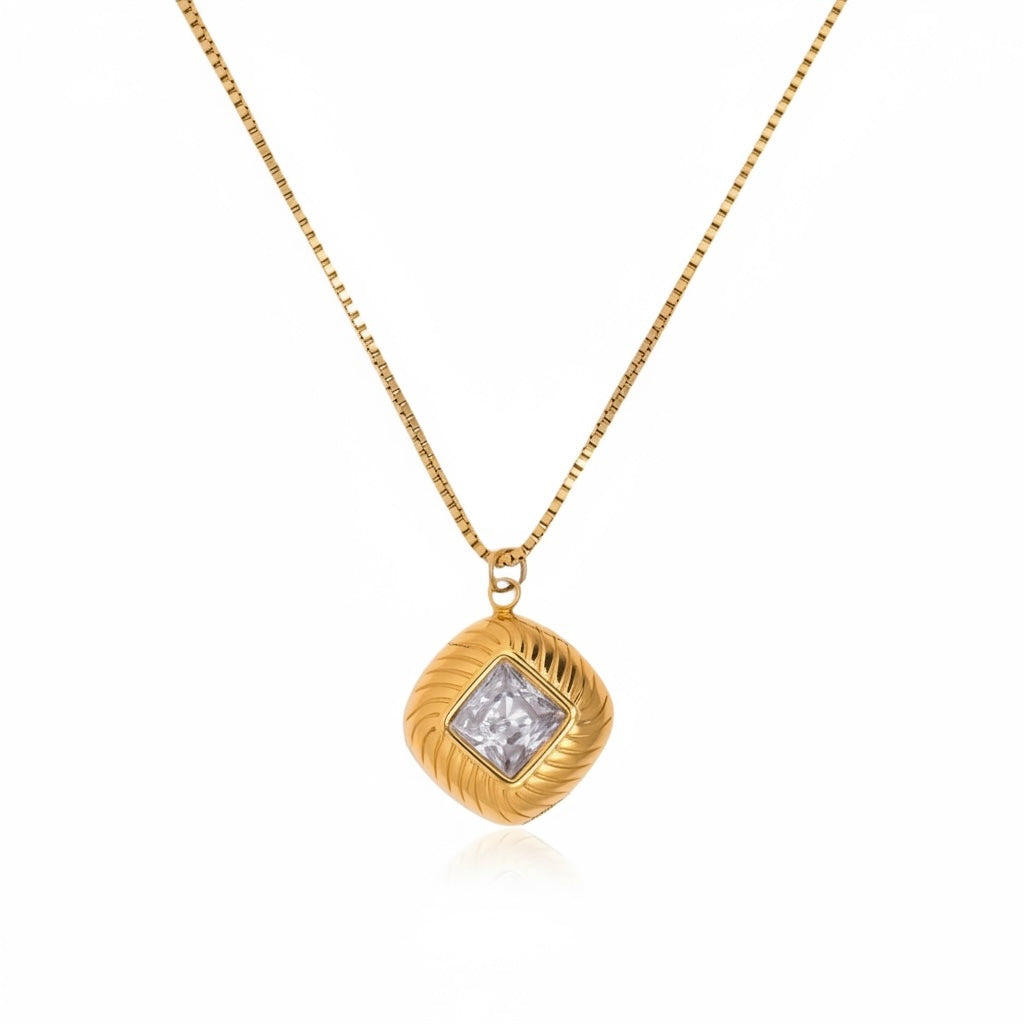 Radiant square necklace