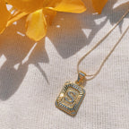 Gold Plate Letter Necklace