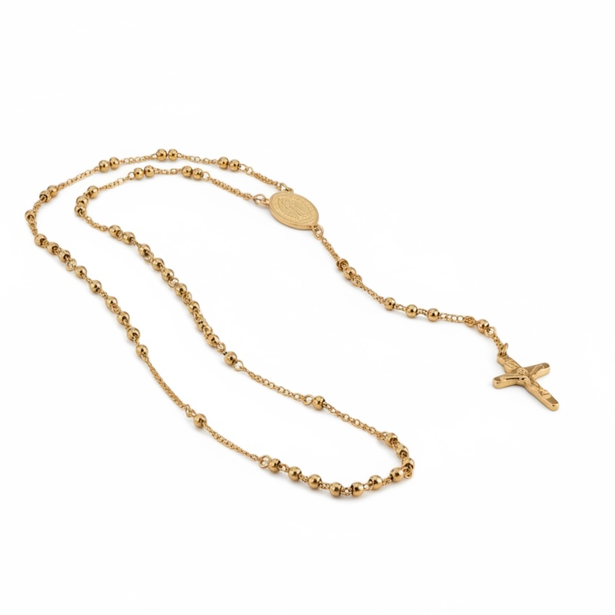 Rosary cross necklace