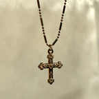 Angel cross necklace