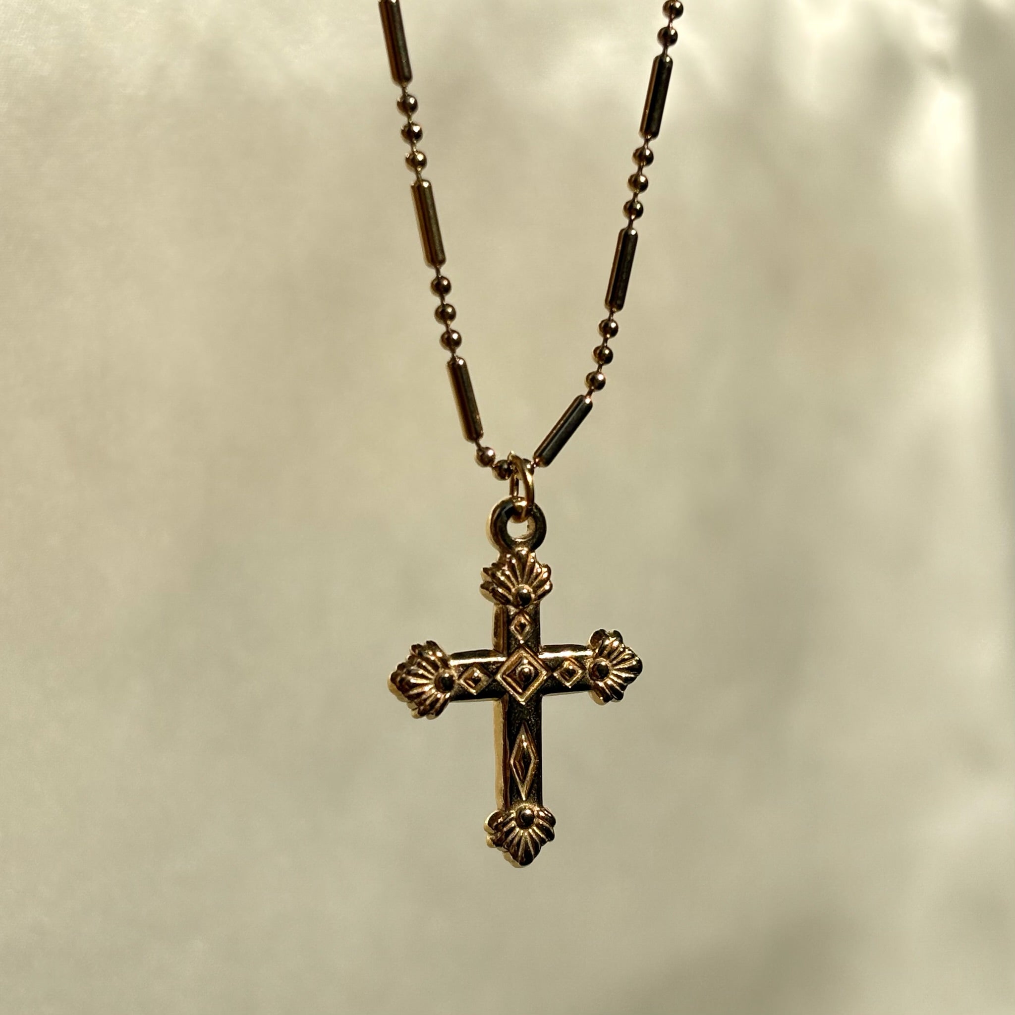 Angel cross necklace