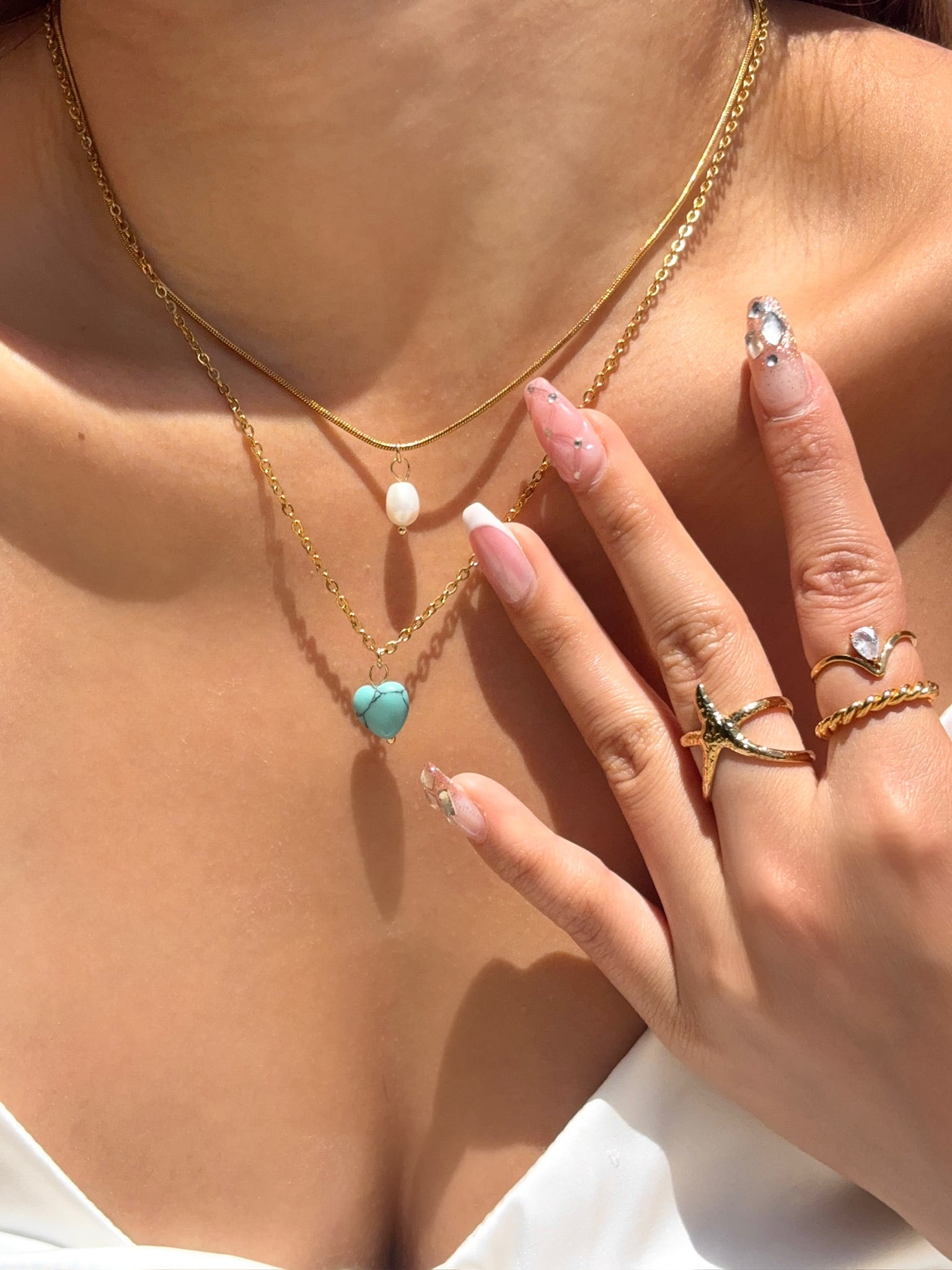 Turquoise layered necklace