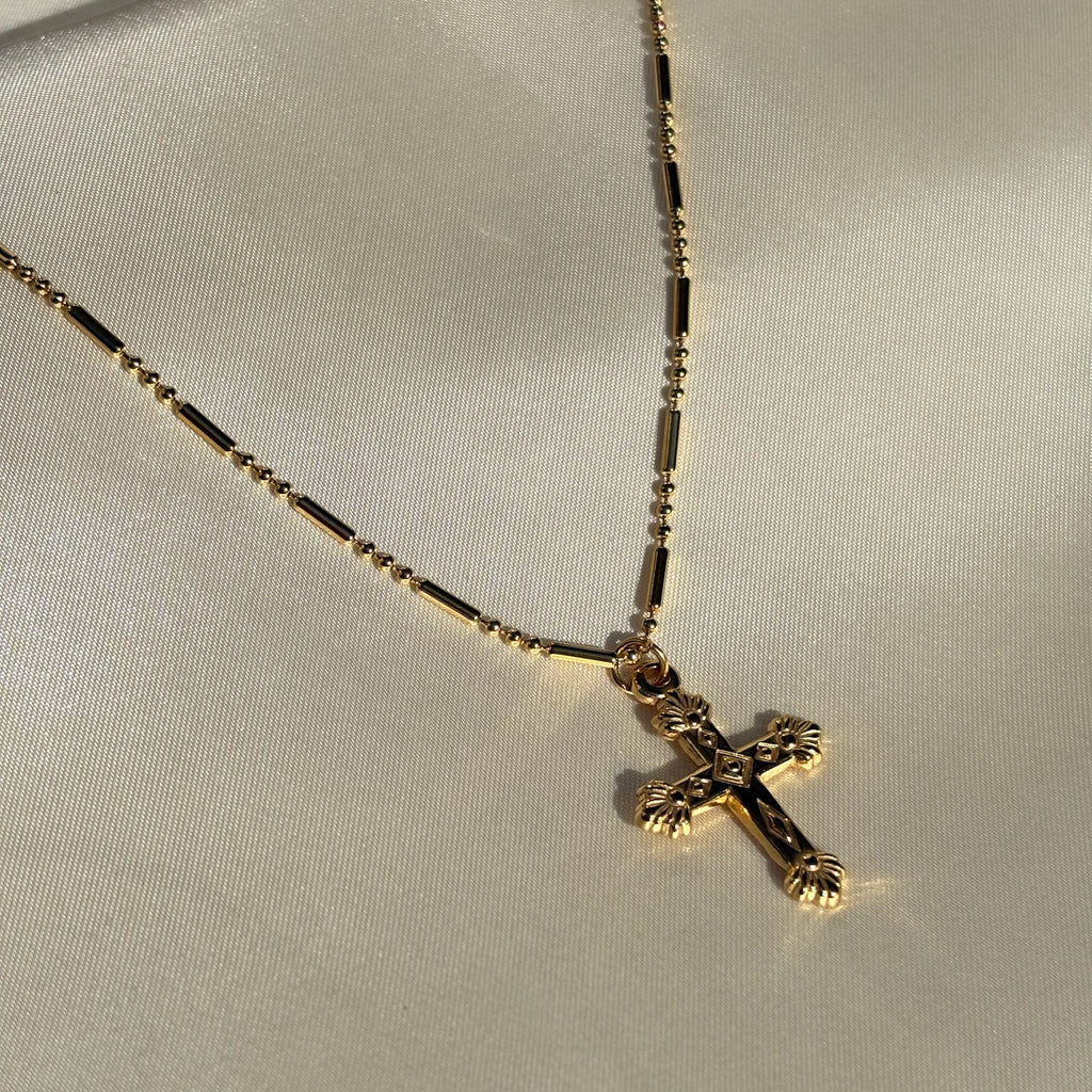 Angel cross necklace