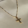 Angel cross necklace