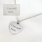 Love etched necklace