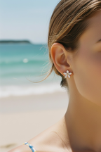 Plumeria studs