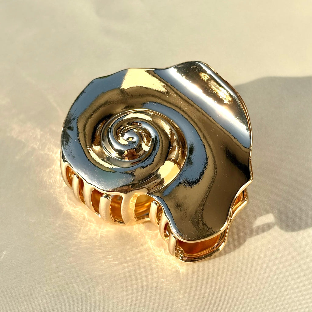 Spiral shell hair clip
