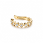 Golden wave ear cuff