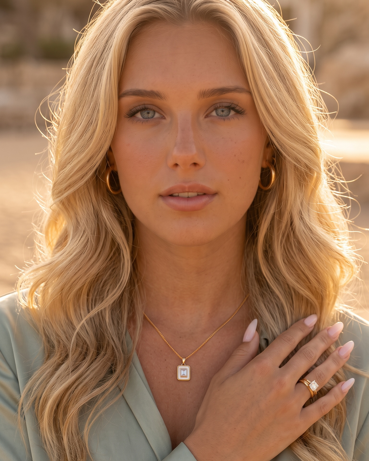 White mirage pendant