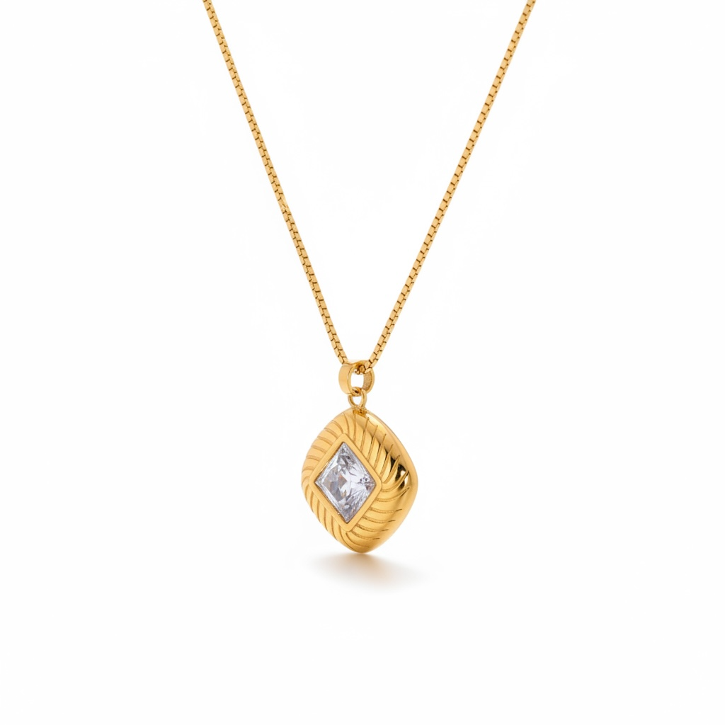 Radiant square necklace