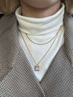 Layered crystal necklace