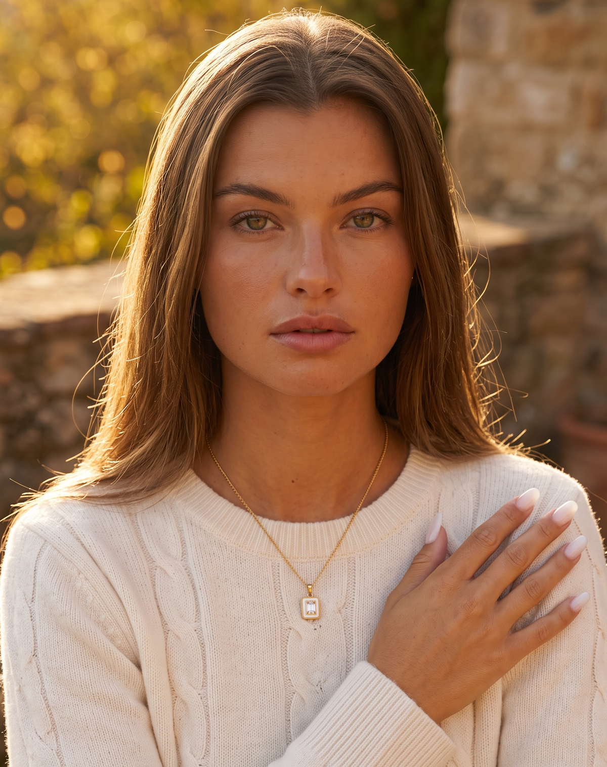 White mirage pendant