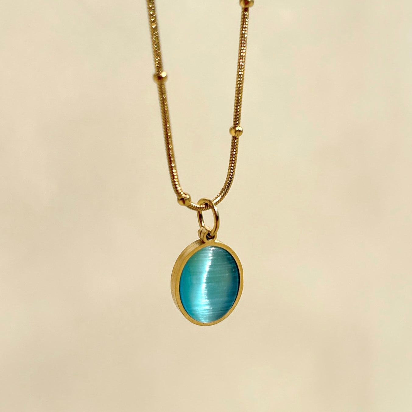 Aqua gem pendant