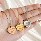 Love etched necklace