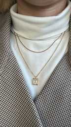 Layered crystal necklace