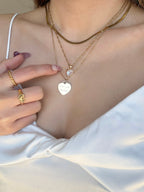 Love etched necklace