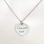 Love etched necklace
