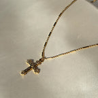 Angel cross necklace