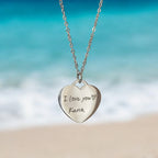 Love etched necklace