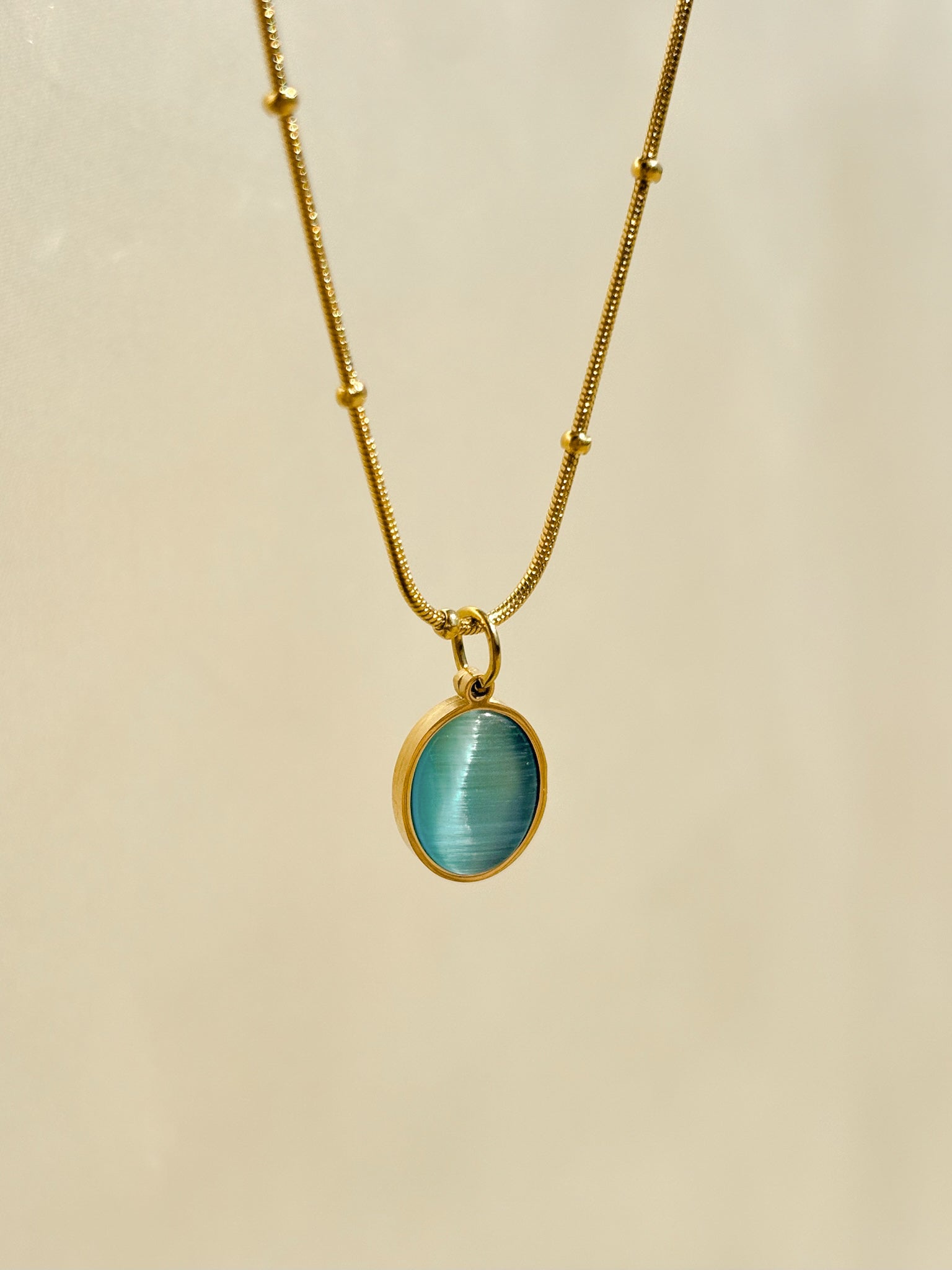 Aqua gem pendant