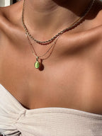 Emerald stone necklace