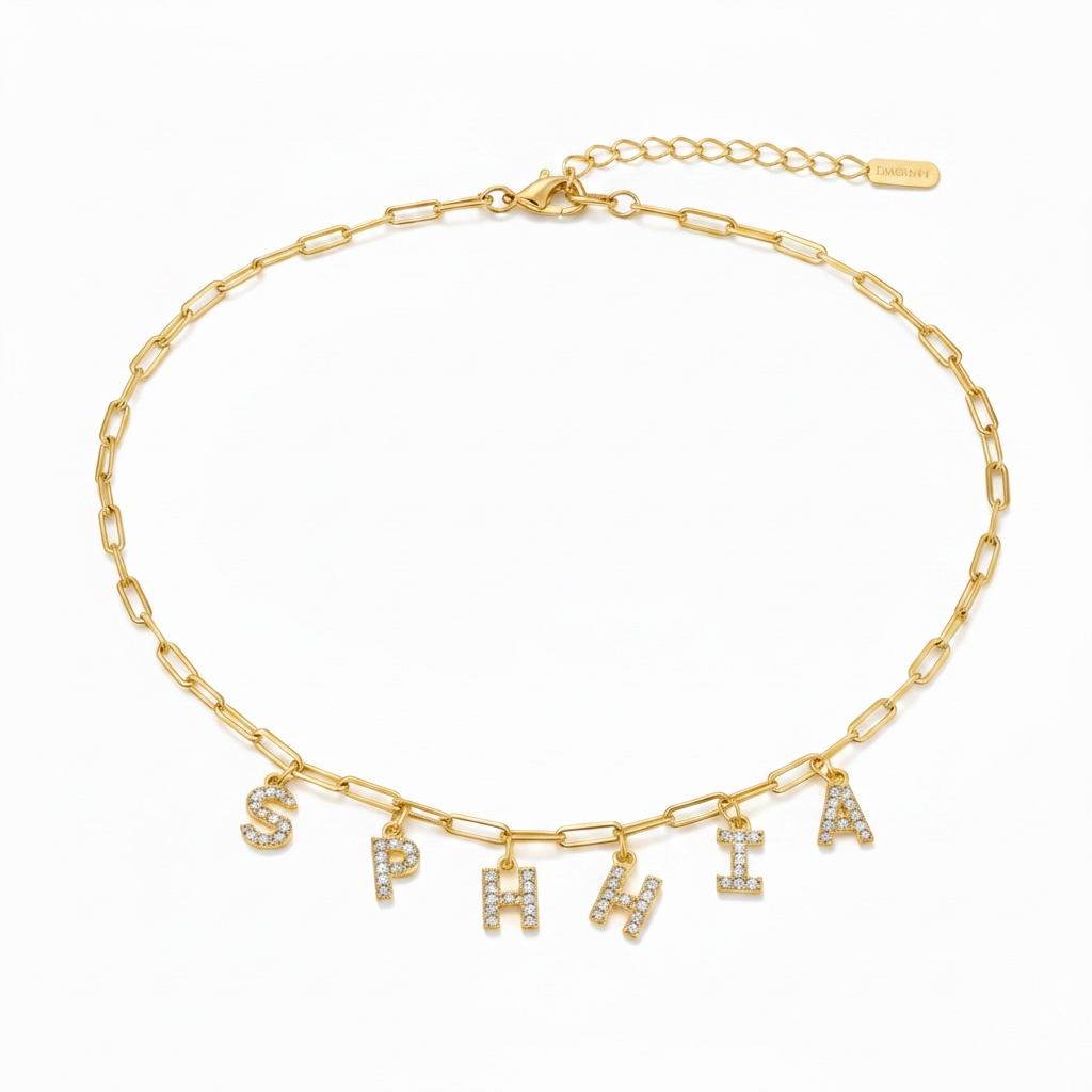 Sparkle name necklace