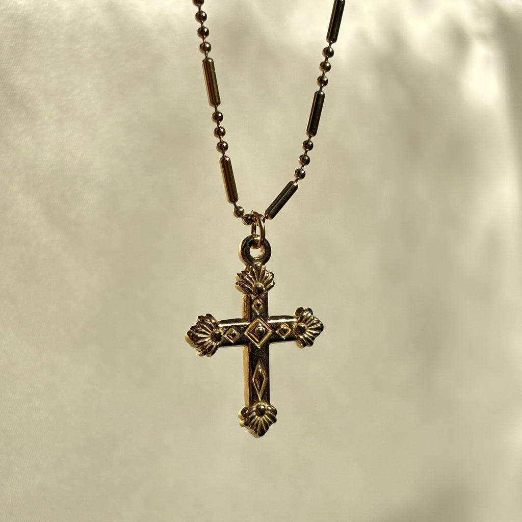 Angel cross necklace