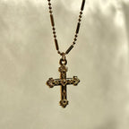Angel cross necklace