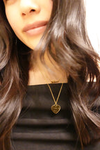Love etched necklace