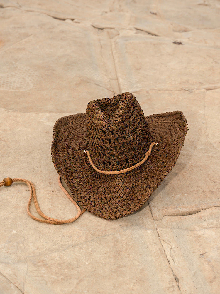 Raffia cowboy hat