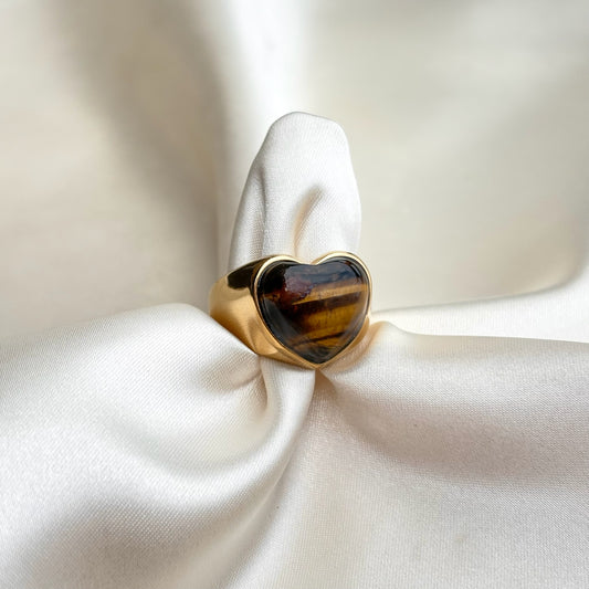 Tiger eye heart