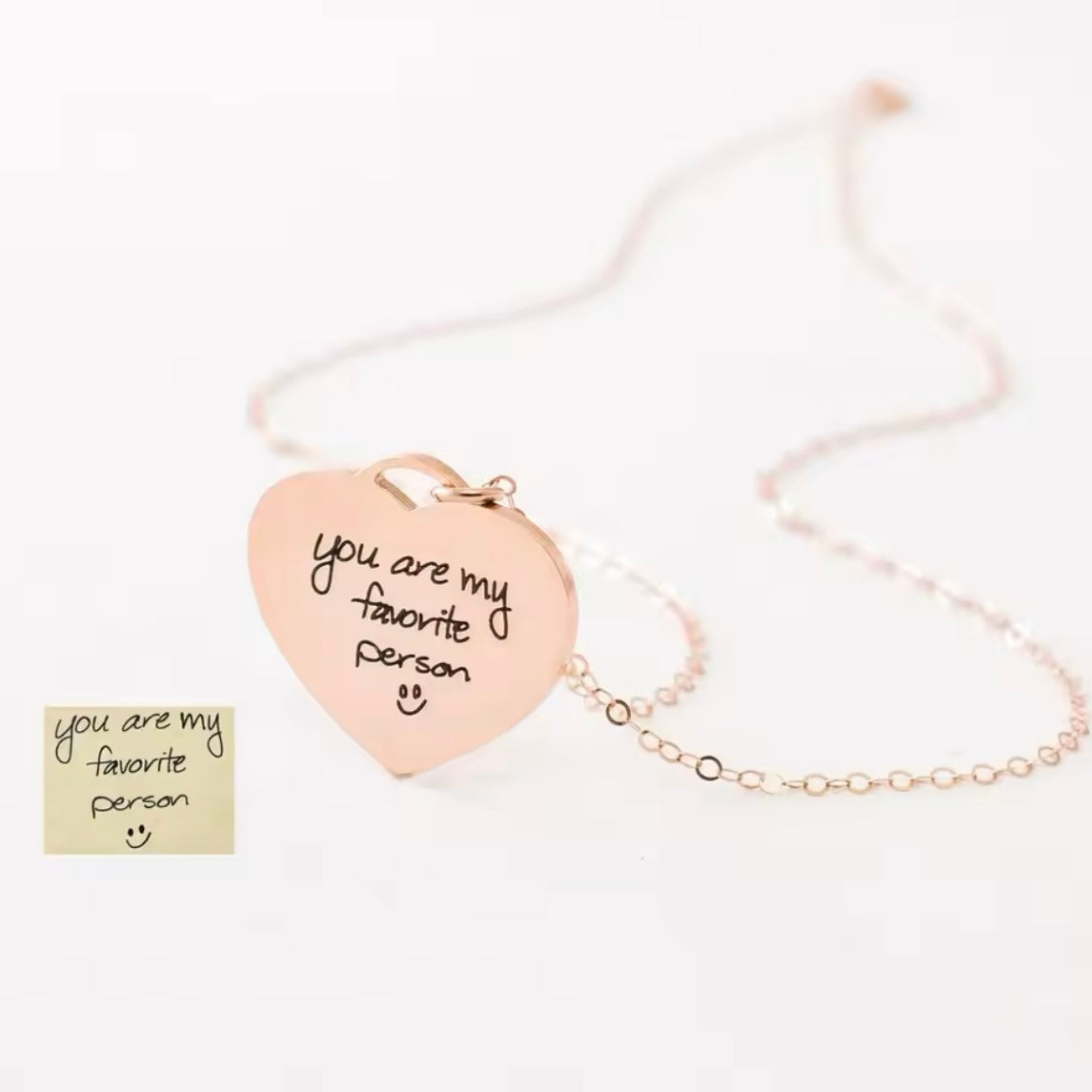 Love etched necklace