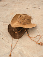 Raffia cowboy hat