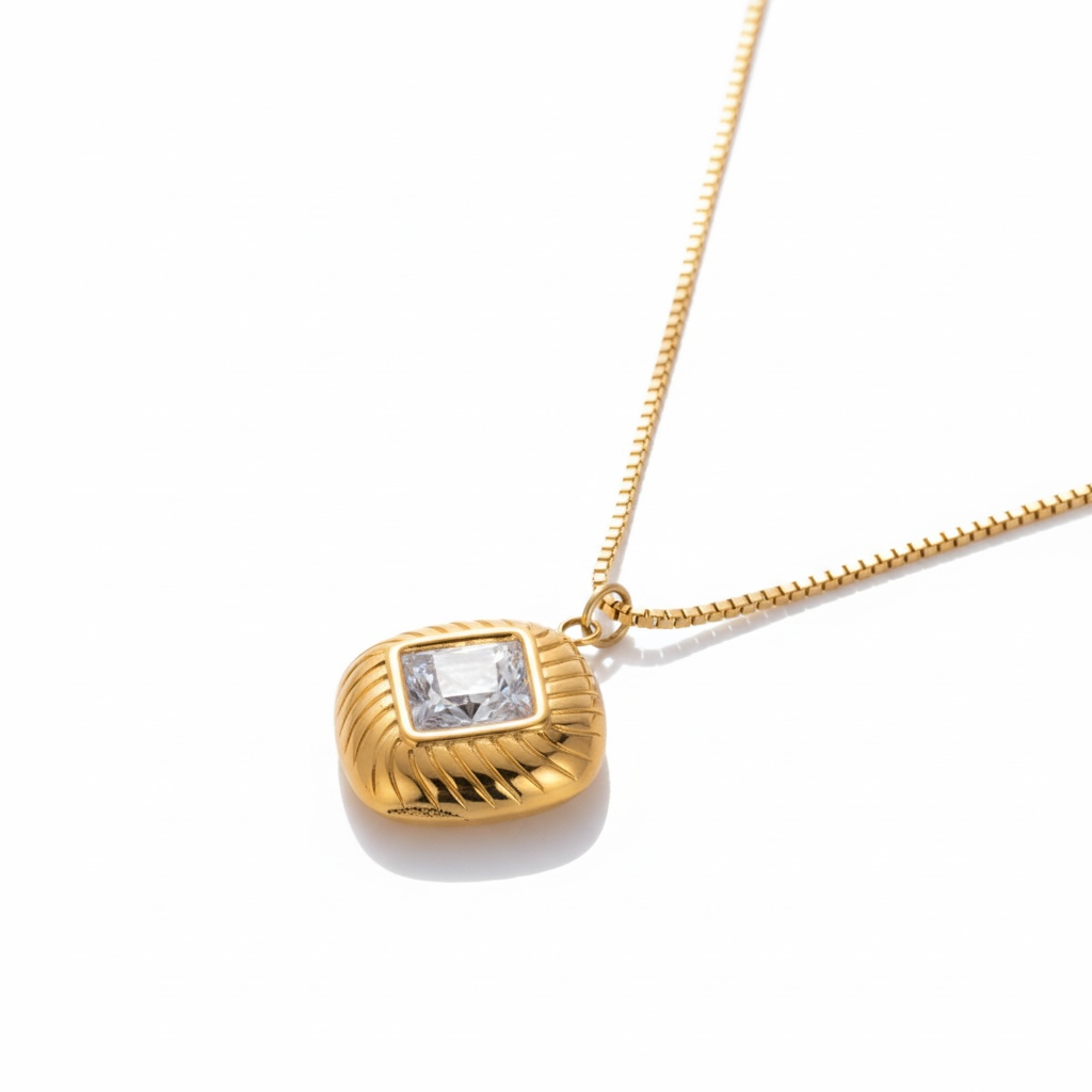 Radiant square necklace