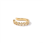 Golden wave ear cuff