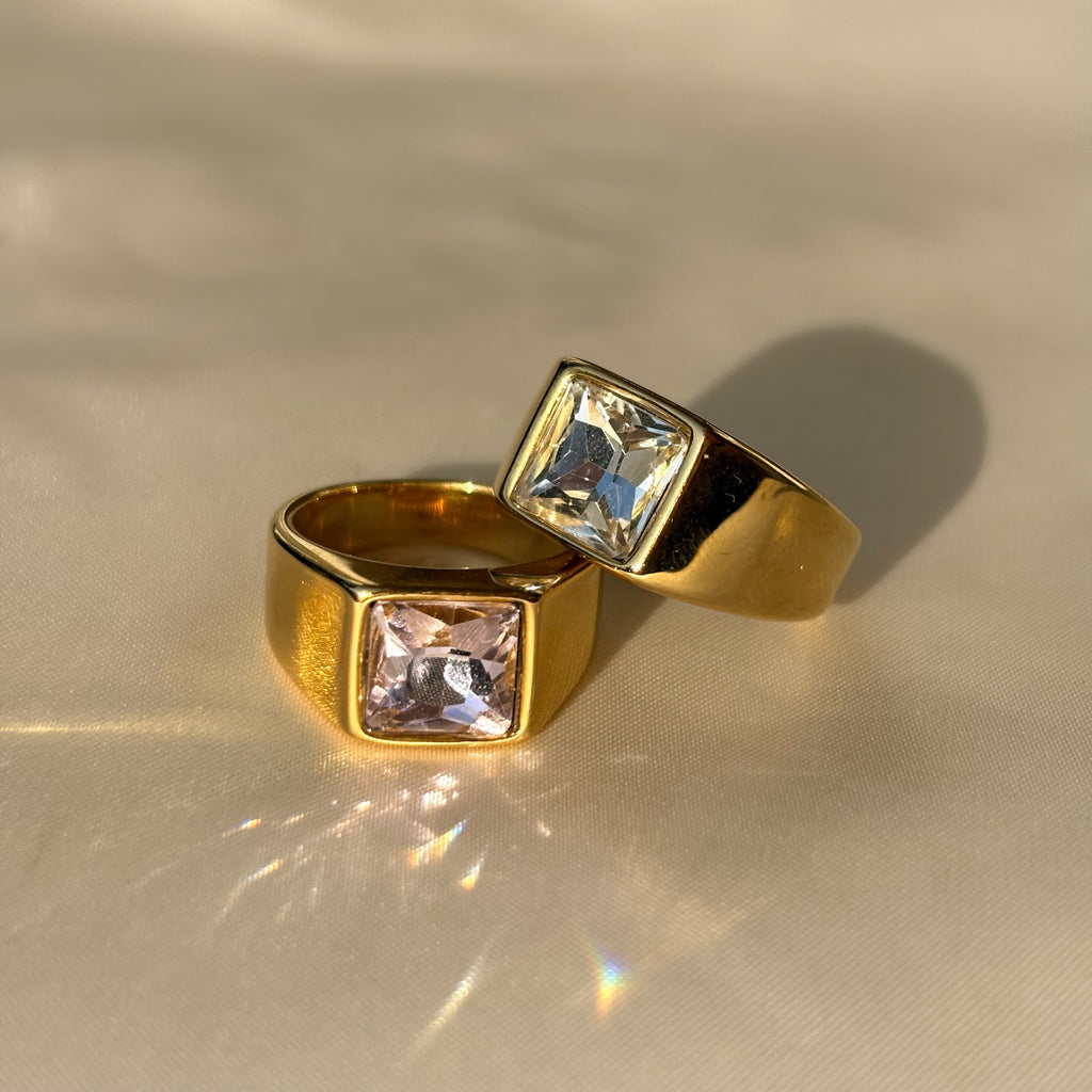 Sunrise stone ring