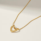 Open heart necklace