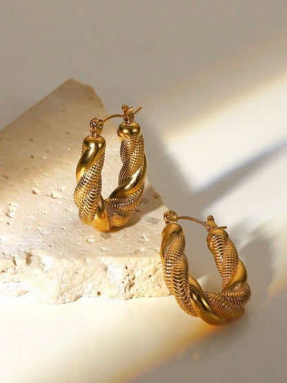 Gold Twist Hoops