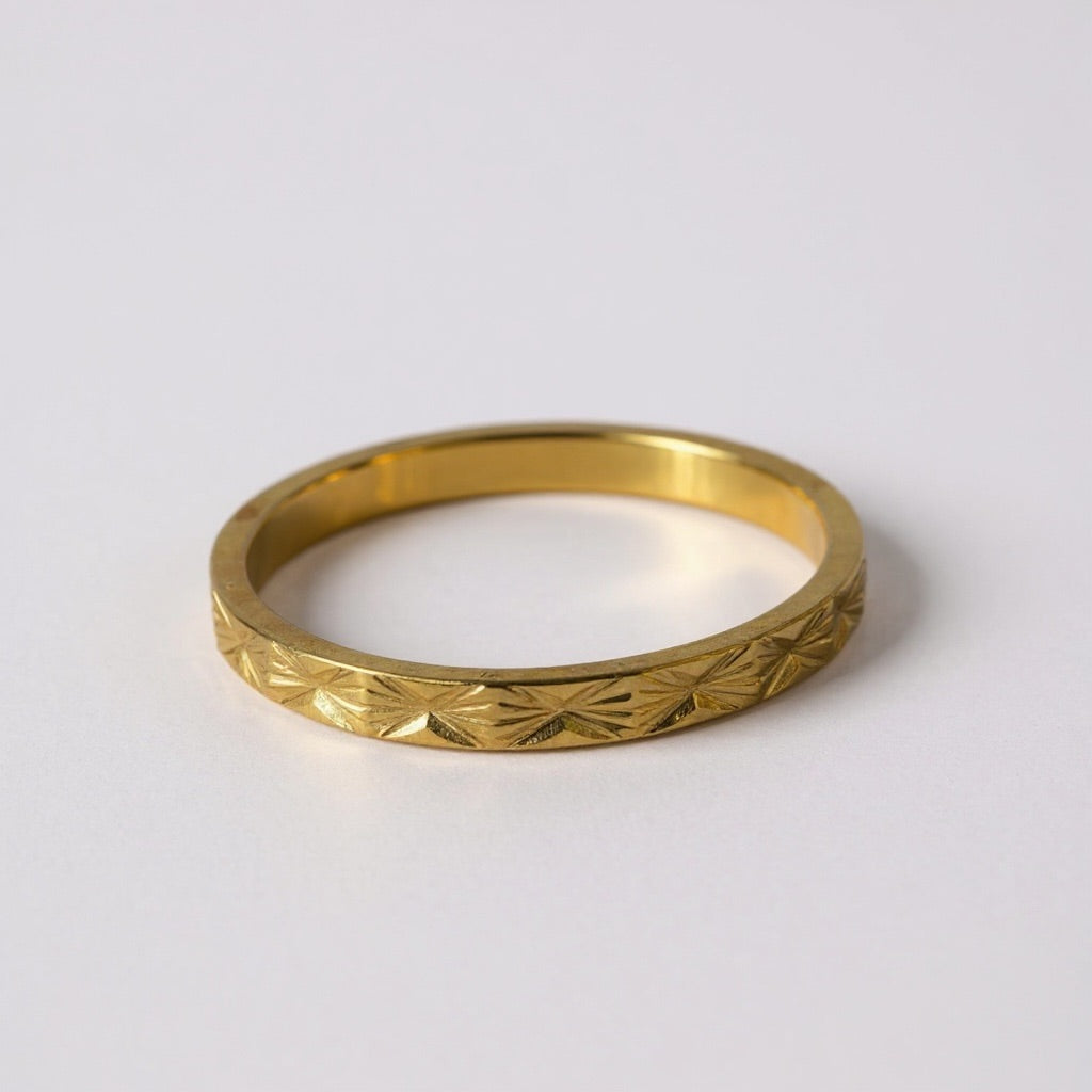Etched thin ring