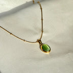 Emerald stone necklace