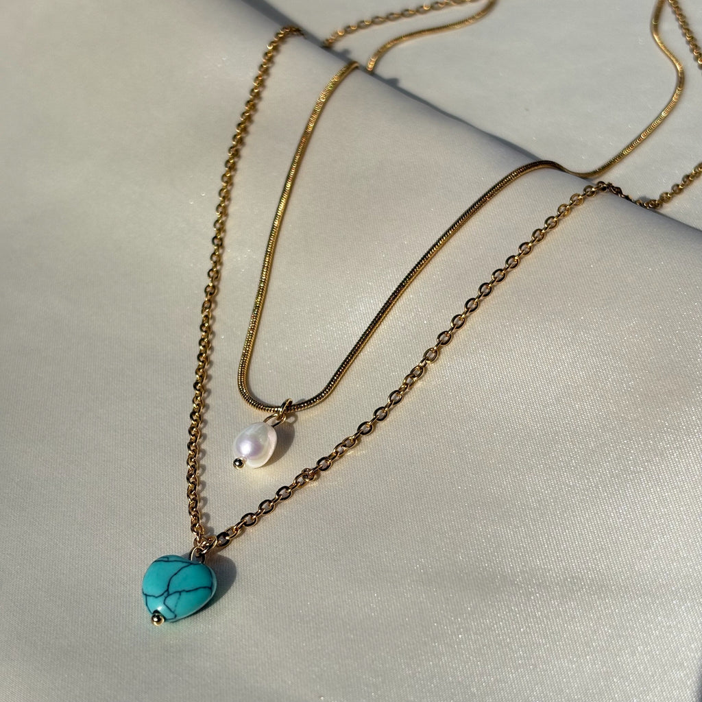 Turquoise layered necklace