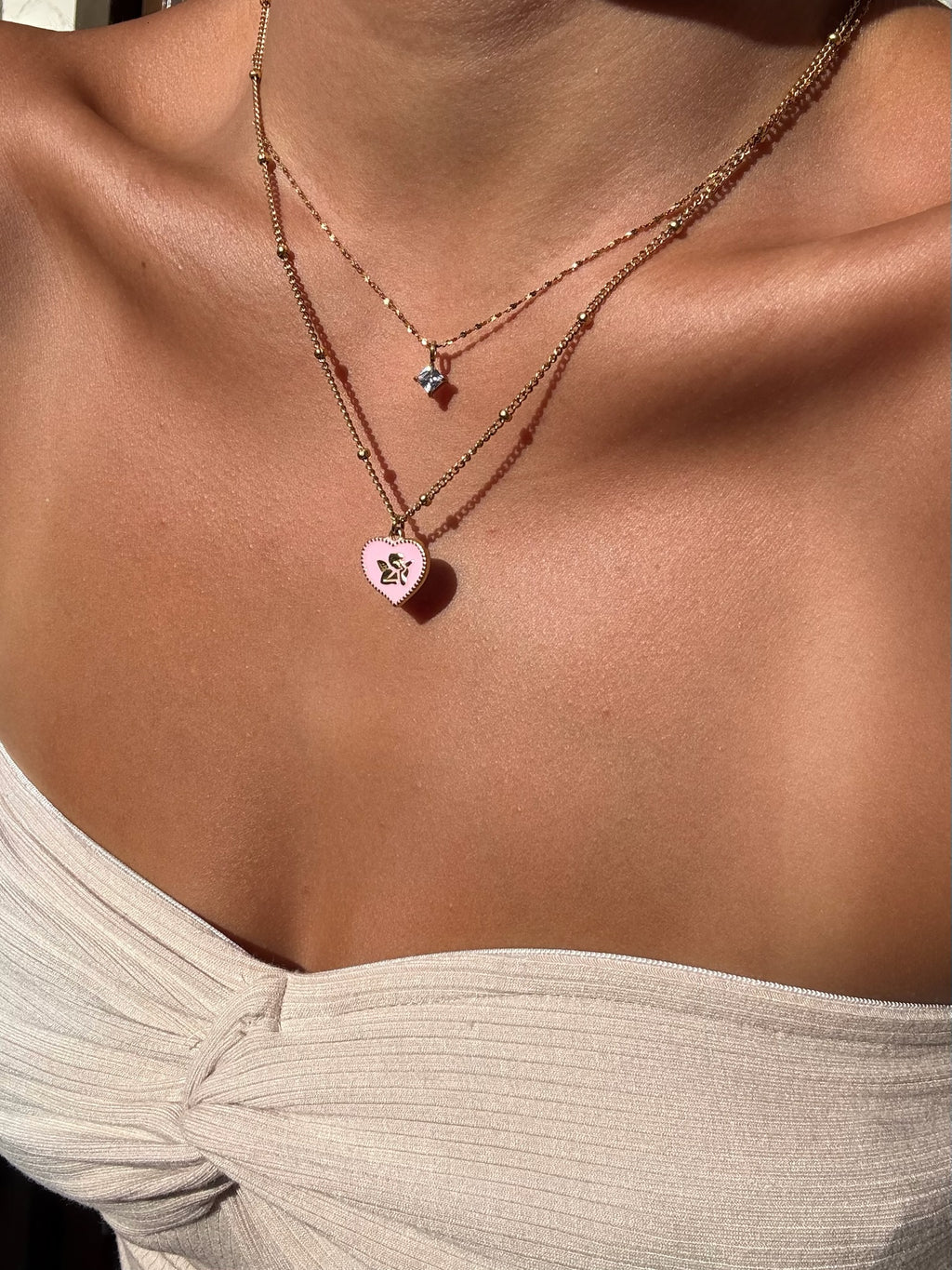 Angel heart necklace